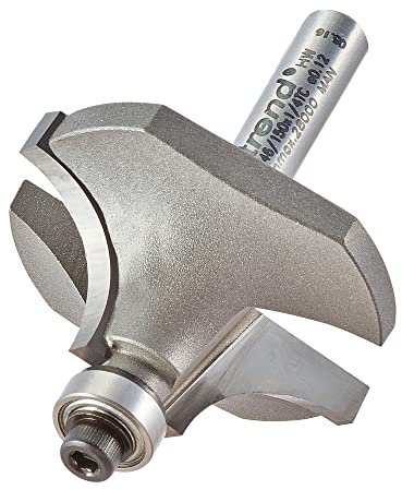 Trend Professional Bearing Guided Ovolo Router Cutter, 12.7mm Radius, 1/4 Inch Shank, Alternative Bearing, Tungsten Carbide Tipped, 46/150X1/4TC