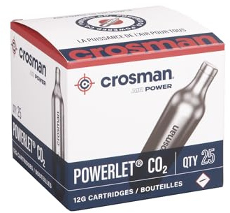 Crosman 25-Count 12-Gram CO2 Cartridges For Air Rifles And Air Pistols 2311-N