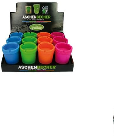 Aschenbecher Zigaretteneimer farbig sortiert 12 Stück