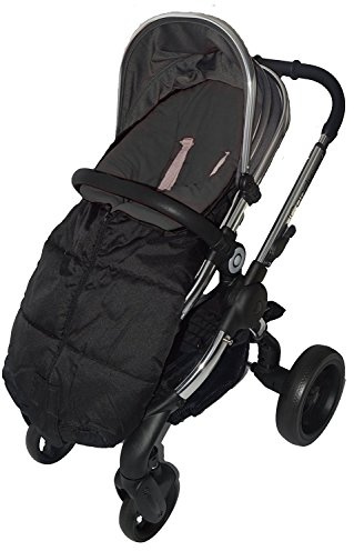 Deluxe Fußsack Cosy Toes kompatibel mit Joolz Day Kinderwagen in schwarz.