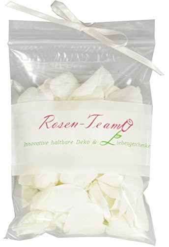 Rosen-Te-Amo | Echte weiße Rosenblüten dazu unsere exklusiven Deko-Einleitung || Konservierte Rosenblätter ideal für Weihnachten | Geburtstagsgeschenk für Frauen Mama Freundin Oma