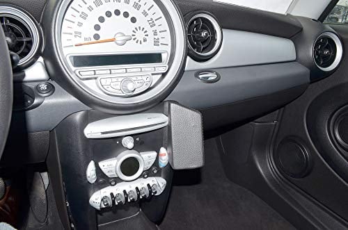 KUDA Handyhalterung passend für Mini ab 2006 - Telefonkonsole für Smartphones, Handy, Navi und mehr – Kunstlederkonsole, schwarz, 092445