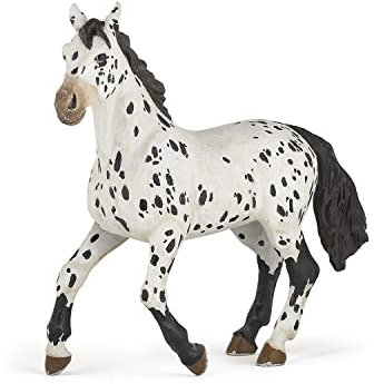 Papo -Handbemalt - Figuren -Pferd, Fohlen und Ponys -Appaloosa Pferd schwarz-51539-Sammelbar-Für Kinder - Geeignet für Jungen und Mädchen - Ab 3 Jahren