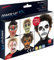 Smiffys Halloween Aqua Gesichtsund Körperfarben-Kit, 8 Farben-Palette mit Schwamm und Pinsel