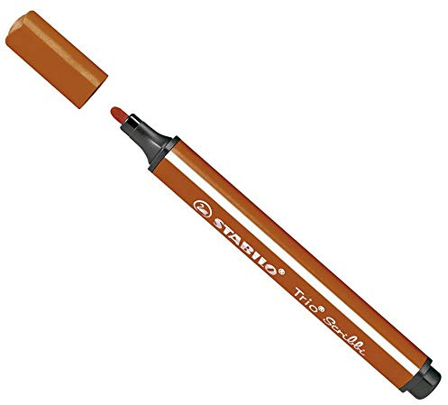 STABILO Triangular Fibre-Tip Pen Trio Scribbi - Pack of 1 - Light Brown