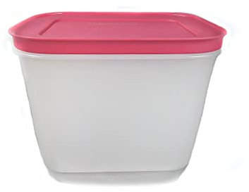 TUPPERWARE Gefrier-Behälter 1,1 L hoch weiß pink EIS-Kristall Eiskristall