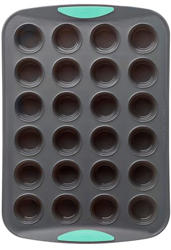 Trudeau Structure Muffinform aus Silikon, für 24 Muffins, Grau/Mint
