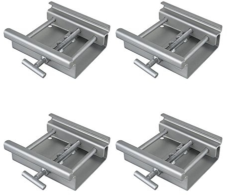 4x Showtec Marquee Tent Beam Clamp Kader (Silver)