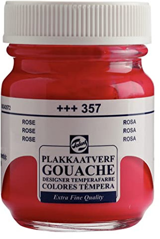Talens Gouache Extra Fine Quality Paint - 50 ml Flasche - Rosa 357 - Hochpigmentiertes, mattes Finish - Ideal für Künstler und Designer
