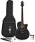 Roundback Elektro Akustik Gitarre von Gear4music mit Zubehör