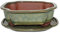 Bol bonsaï avec soucoupe Taille 4 – haitang I4 – Marron olive – L 26 cm – l 20,5 cm – H 8,5 cm.