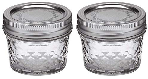 Ball Mason 4oz Quilted Jelly Jars with Lids and Bands, Set of 2