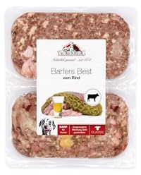 TACKENBERG Barfers Best vom Rind für Hunde 14 x 500 g (7kg) - leckeres Frostfleisch als Hundefutter in Premiumqualität - geeignetes Gefrierfutter für deinen Vierbeiner - ohne Zusatzstoffe