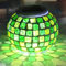 Solar Mosaic Table Lamp,KINGCOO Waterproof Color Changing LED Solar Light Garden Crystal Glass Ball Table Night Light Indoor/Outdoor Decorations for Christmas Party Deck Patio Yard (Yellow/Green)