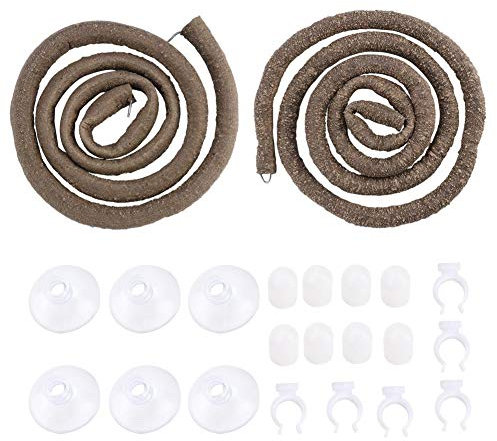 Reptile Rattan Reptiles Artificial Vine PU Reptile Climbing Branch Bendable Jungle Rattan Vine Habitat Decor with Suction Cups for Gecko chameleons Climbing Lizards Snakes(L)