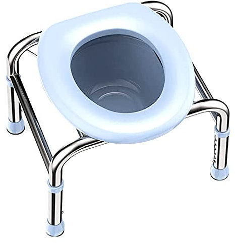 Mobile Klapptoilette, Toilettenstuhl Edelstahlältere Schwangere Frauen, Aluminiumlegierung Duschstuhl, die Toilettensitz bewegen Für Camping Und Wandern Reisen Toilette