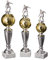 Henecka Fussball-Pokal, Fußballtrophäe, Gold-Silber, mit Wunschgravur, Größe 31 cm