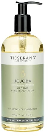 Tisserand - Jojoba Organic Carrier Oil - Face and Body Blending Oil for Mixing - Smoothes and Moisturises - Rich in Antioxidants - 100% Natural Pure Carrier - 500ml