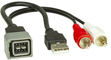 tomzz Audio 7538-002 USB+AUX Replacement Austausch Adapter kompatibel mit Nissan Cube Juke Versa Qashqai NV