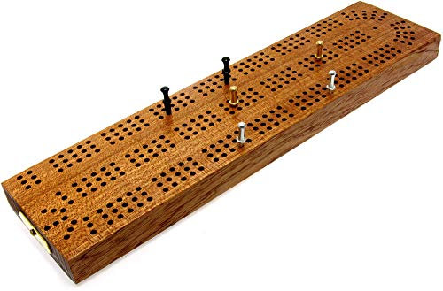 Durchgängiges 3-läufiges Hartholz, britisches Cribbage-Brett, 30 cm