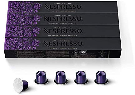 Nespresso Ispirazione Firenze Arpeggio, Original Line Coffee Capsules, Dark Roast, 40 Count Coffee Pods, Brews 1.35Oz, Box