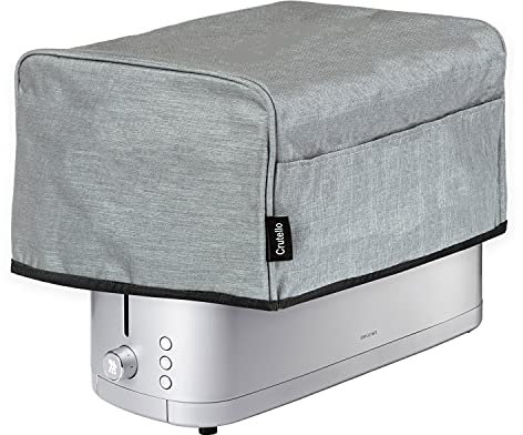 Crutello 4 Slice Long Slot Toaster Cover with Storage Pockets, For 4 Slice Toaster - Small Appliance Dust Covers