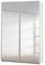 Rauch Möbel Caracas Schrank Kleiderschrank Schwebetürenschrank, Weiß mit Spiegel, 2-trg., inkl. Zubehörpaket Classic 2 Kleiderstangen, 4 Einlegeböden, 1 Hakenleiste, BxHxT 136x210x62 cm