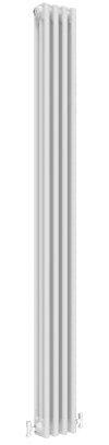 Traditional 3 Column Central Heating Radiator Vertical Rads Cast Iron Style White 1800x200mm
