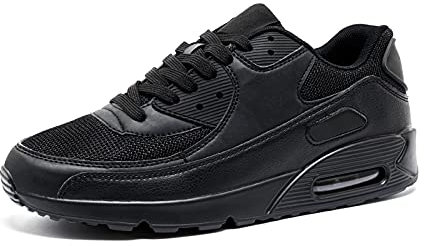 Scarpe da Ginnastica Donna Sportive Scarpe da Corsa Uomo Sneakers Scarpe Tennis Fitness Basse Running Scarpe da Allenamento Leggero Nere EU45