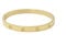 Luxus vergoldeter Edelstahl einfacher Stil Liebe Armreif Armband för Frauen (Gold Size 19)