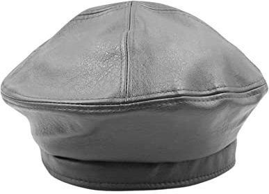 MOSSTYUS Damen PU-Mütze, grau, Einheitsgröße