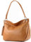 modamoda de - T154 - ital Schultertasche Umhängetasche aus Leder, Farbe:Camel2021