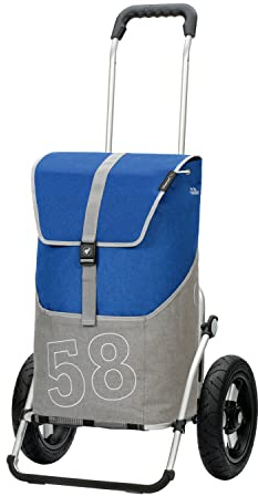 ANDERSEN Einkaufstrolley - Royal Shopper Filip blau 46 L Handwagen,Rucksack,Thermo, Aluminium, klappbar, luftbereiftes Kugellagerrad