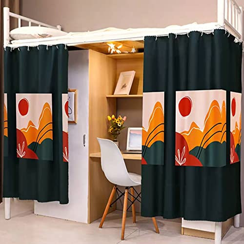 MioCloth Schlafsaal Lichtdichter Vorhang für Schlafsaal Etagenbett Dekorative Roomate Privatsphäre Abdeckung Baldachin Fotohintergrund Dekoration Hintergrund Verdunkelungsvorhang
