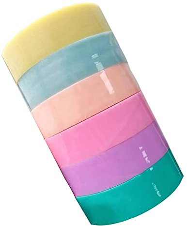 Baoblaze 6 Stück Sticky Ball Rolling Tapes DIY Rainbow Sensory Toy Sticky für Geschenke Erwachsene, 2,4 cm