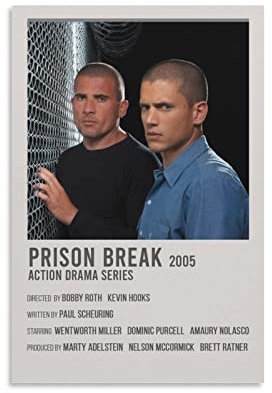 Prison Break TV-Serie Poster Leinwand Kunst Dekoratives Gemälde Bild Druck Modern Familie Junge Mädchen Schlafzimmer Wohnzimmer Dekoration Wanddekoration Poster 30 x 45 cm