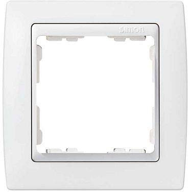 CABLEPELADO Marco compacto para 1 elementos Simon 82 | Marco de 1 elementos y bastidores | ‎82610-30 | Apto para superficie y empotrar | Dimensiones: 89x89 mm | Color Blanco