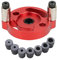 Vertical Self Centering Dowel Jig Kit 2/3/4/5/6/8/10mm Drill Bushings Dowelling Wood for Beech,Jig Self-Centering Drill Guide Kit,Vertical Hole Puncher Woodworking (Red)