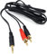 DRUT 2m 3.5mm to Twin RCA Stereo Aux Phono Audio Cable Mini Jack Lead Cord Y Splitter Headphone Cord RCA Y Splitter Adapter 6.5ft Black Gold Connectors