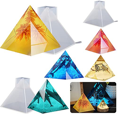 Pyramidenform, Kerzenform, Pyramidenform, Kunstharz, Gießform, Seifenherstellung, Silikonform für Kerzen, Heimdekoration, Kerzenherstellung, 3D-Tierform, 3 Stück