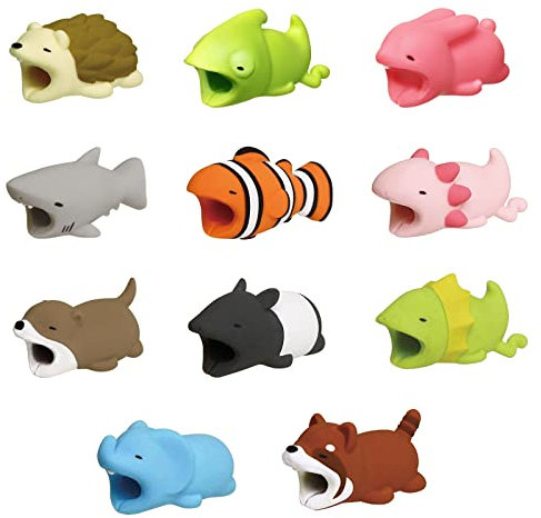 Betued Kabelschutz Tiere, Datenkabel Schutz, Silicone Kunststoffmaterialien Verwenden Cartoon Tierbilder die für die Meisten Ladekabel Geeignet Sind