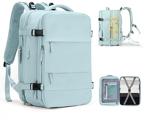 SZLX Mochila informal de viaje y transporte para mujer - Bolsa impermeable de senderismo y deporte al aire libre - Ideal para llevar la computadora portátil de la escuela