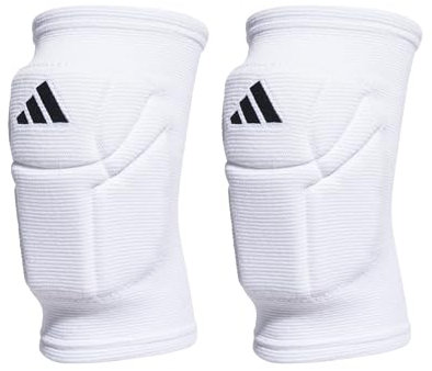 adidas Elite - Rodilleras de voleibol unisex (talla S), color blanco y negro