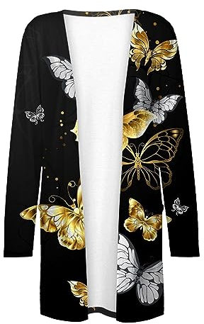 Cardigan Sweaters for Women Fall Open Front Cardigan with Pockets Lightweight Cardigans Casual Duster Outer for Women Velvet Kimono Coat