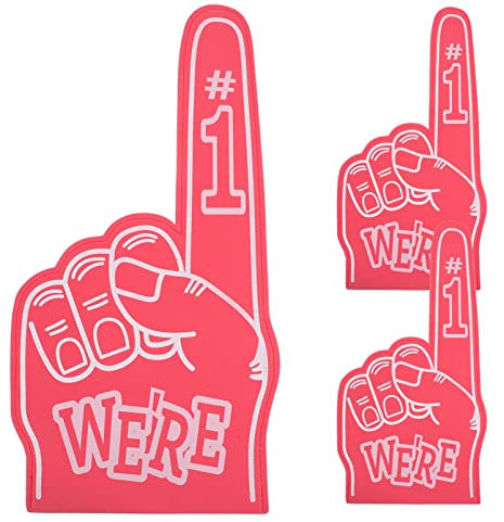Happyyami 3st Schaumfinger Schaumstoffhände Teamfinger Cheerleading Schäumt Die Hand Jubel Pom Poms Schaumhandfinger Aufmuntern Handschuhe Sport Jubelnde Hand Kind Leer Eva-Schaum Flagge