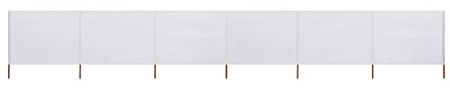 CIADAZ 6-teiliges Windschutzgewebe, Zaun Sichtschutz, Sichtschutz Garten, Windschutz, Gartensichtschutz, Bauzaun Sichtschutz, Terassen Sichtschutz, 800 x 120 cm Sandweiß