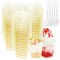 Plastik Dessertbecher, 50 Stücke Dessertgläser Plastik, 160 ml Dessertbecher Plastik, Goldglitter Desert Becher, Wiederverwendbar Dessertbecher Geeignet für Partys und Verschiedene Aktivitäten