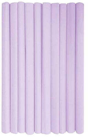 Interdruk - Rollos de papel crepé para niños, bricolaje y decoraciones - Paquete de 10 rollos (50 cm x 200 cm, 28 g/m2) - 36 morado lavanda pastel