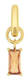 Amor Charm 925 Sterling Silber Damen Charms, mit Zirkonia synth., 1,7 cm, Apricot, Kommt in Schmuck Geschenk Box, 2038530