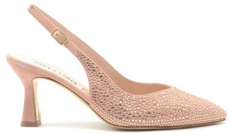 Melluso Slingback Elegante con Strass (Cipria, Sistema Taglie Calzature EU, Adulto, Numero, Media, 40)
